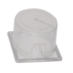 Lukko Safety Round Electrical Panel Lockout Box with Hinged Lid & Retaining Chain, LS-EP54
