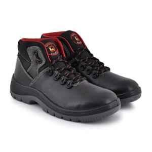 Dyke Prime EXE Leather Steel Toe Black Work Safety Shoes, Size:7
