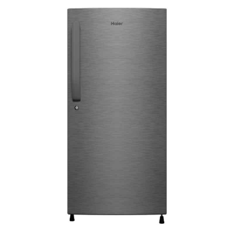 Haier 192L 3 Star Mirror Glass Direct Cool Single Door Refrigerator with Base Drawer Stand, HRD-1923PMG-E