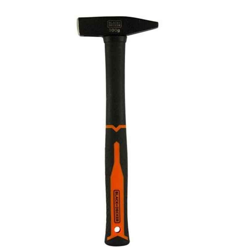 Black+Decker 300g Orange & Black Fiberglass Handle Din Hammer, BDHT51394 (Pack of 6)