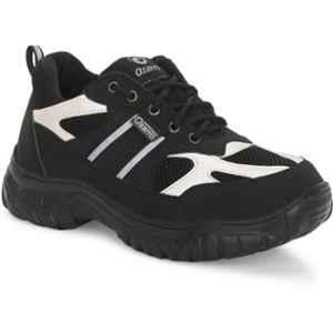 Ozarro Genuine Leather Steel Toe Black Safety Shoes, S4452, Size: 7