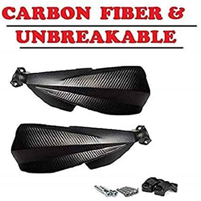 Meenu Arts Carbon Fibre Scratchproof Unbreakable Handle Bar Handguard for KTM Duke All Models (Black) T-18