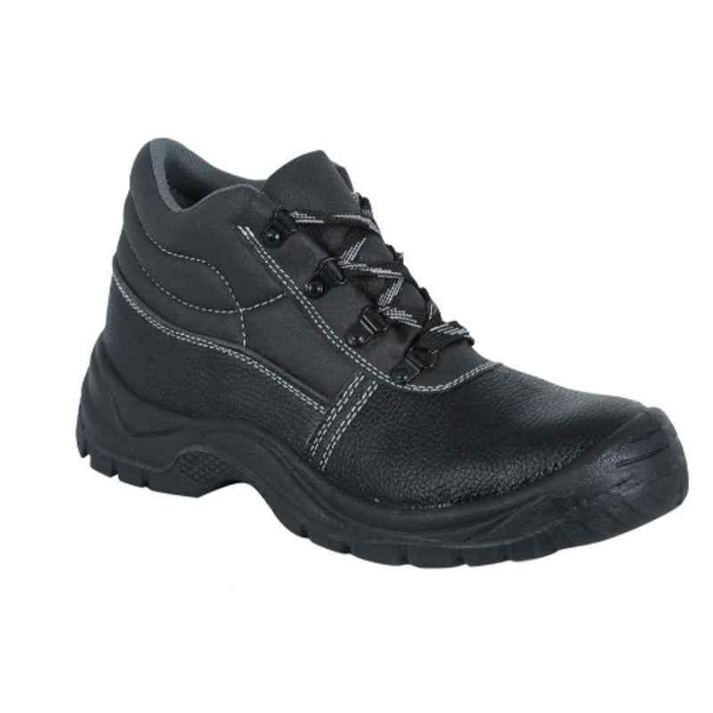 Armstrong TOK Leather Black Safety Shoes, Size: 39