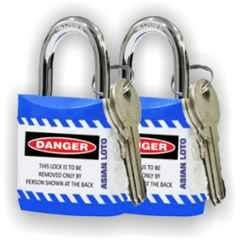 Asian Loto Blue Regular Shackle Jacket Padlock, ALC-LPR-BB (Pack of 2)