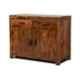 Angel Furniture 99x47x75cm Honey Glossy Finish Solid Sheesham Wood Two Drawer Storage Cabinet, AF-192