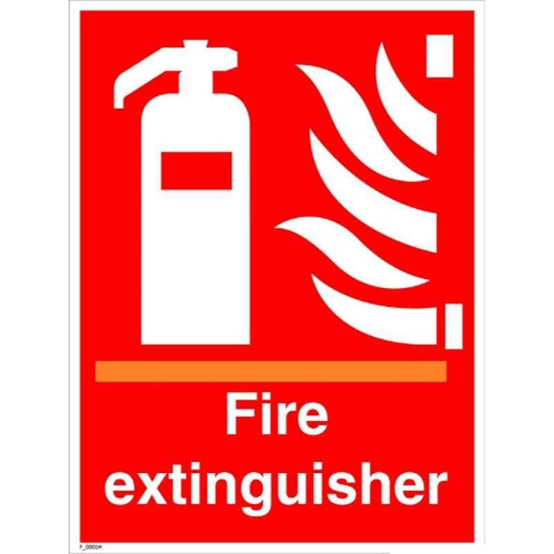 Color World Express Vinyl Self Adhesive Fire Extinguisher Warning Signage Sticker