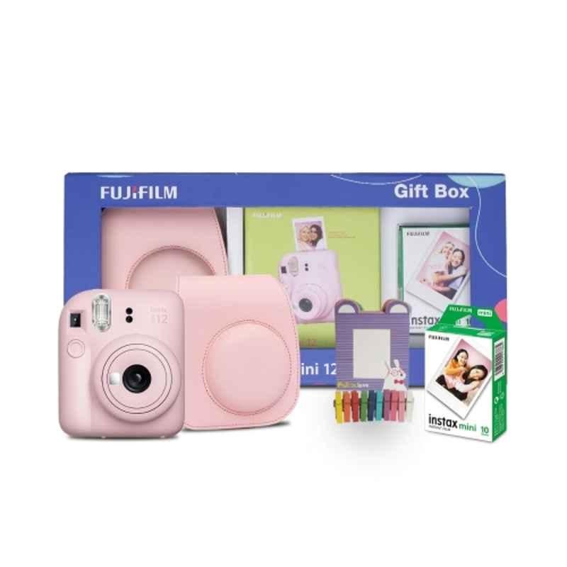 Fujifilm Instax Mini 12 60mm Pink Instant Colour Photo Camera Gift Box with 10 Pcs Sheets, EXD 16791352