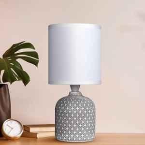 Magik Moroccan Mist 5W Concrete Grey Table Lamp with Fabric Shade, TDMM000G8018