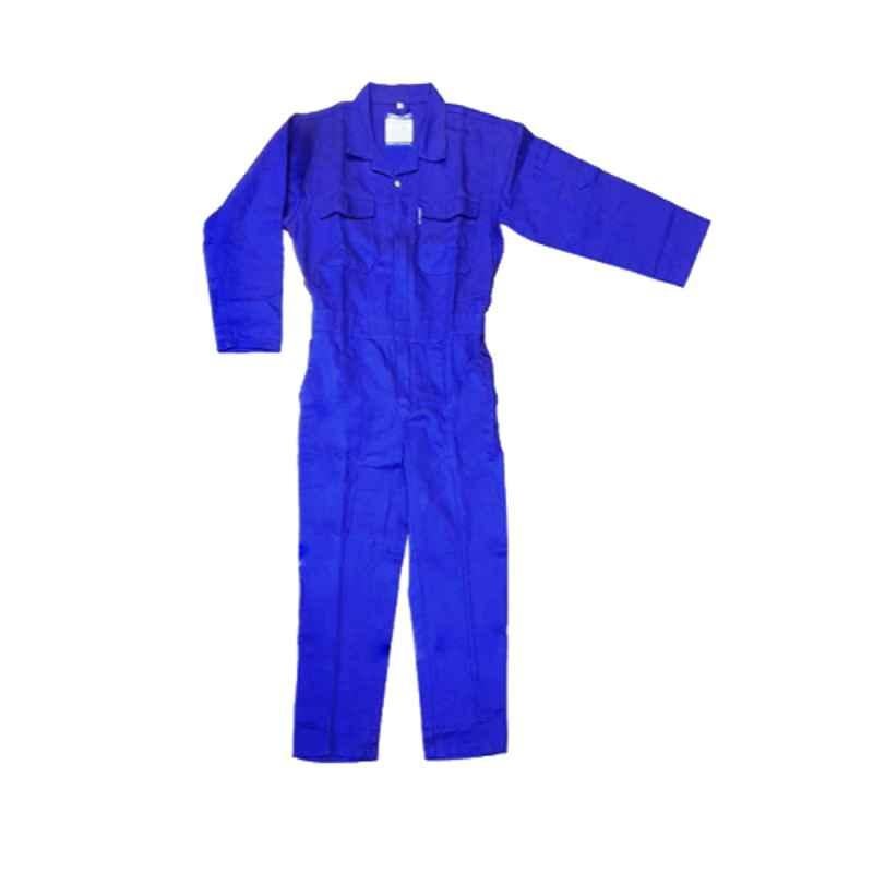 Nomadic NMCC-PBL 260 GSM Petrol Blue Cotton Coverall, Size: Extra Large