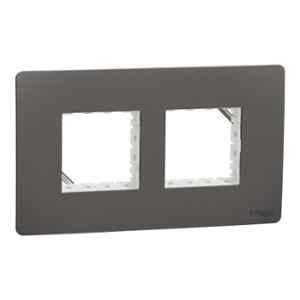 Schneider Electric Miluz ZeTa Polycarbonate 4 Module Warm Grey Grid & Cover Frame, MZCP4M_WG