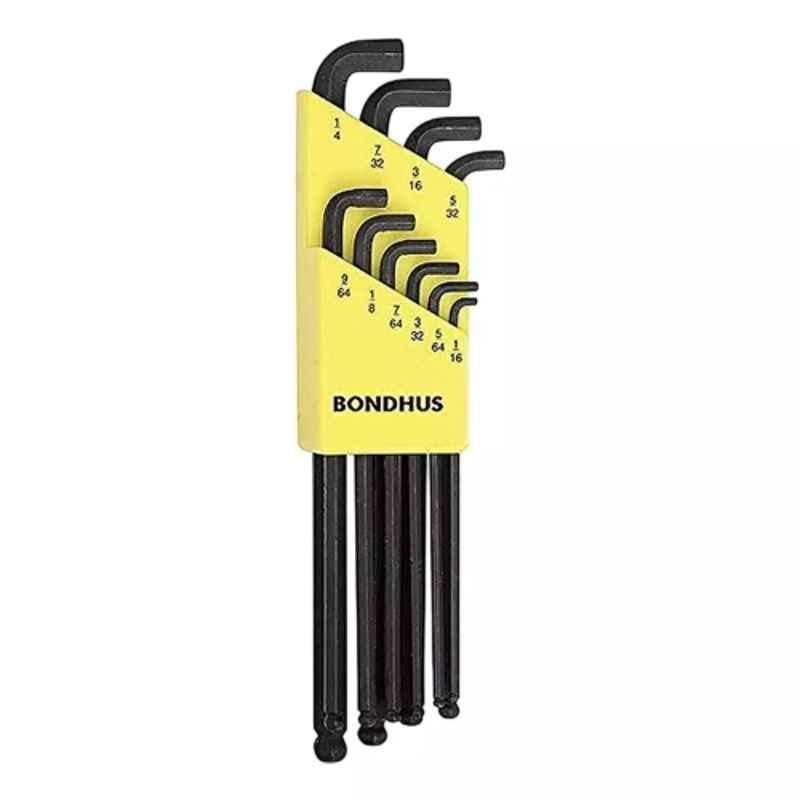 Bondhus SBLX10 10 Pcs Long ProGuard Stubby Ball End L-Wrench Set, 16538