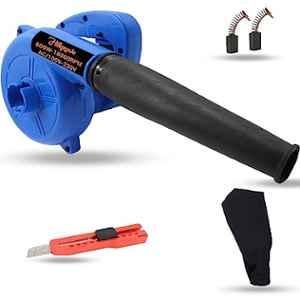Hillgrove 800W Plastic Blue Electric Air Blower with Carbon Brushes & Utility Knife, HGCM1039
