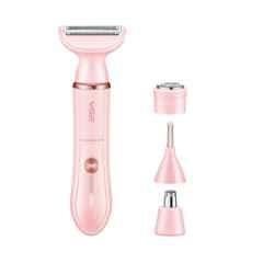 VGR V-761 Pink 4 in 1 Professional Lady Shaver Set with 90min Run Time