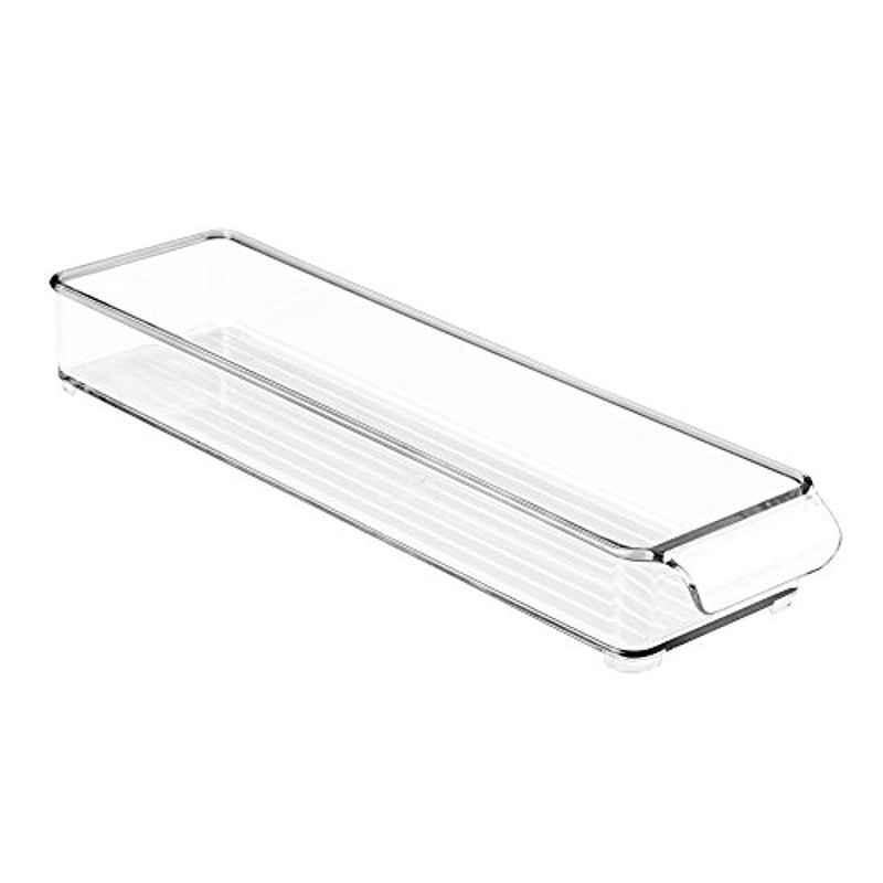 iDesign 4x2 inch Plastic Clear Fridge Binz Tray, 70130
