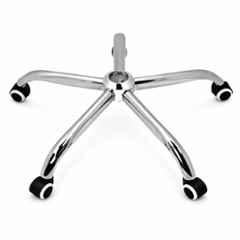 Woodberg 5 Legs Heavy Duty Universal Revolving Office Chair Metal Chrome Base with Twin Wheels, PF-4354
