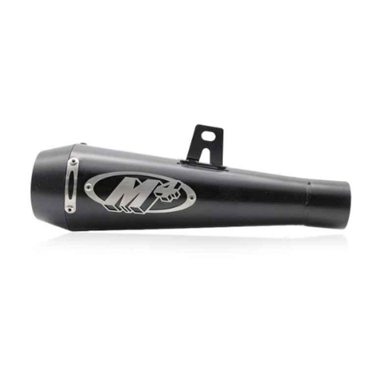 AllExtreme EX51SFB 51mm Full Black Inlet Long Grenade Launcher Shape Exhaust Pipe Muffler Silencer with Explosion Fire Shot Sound