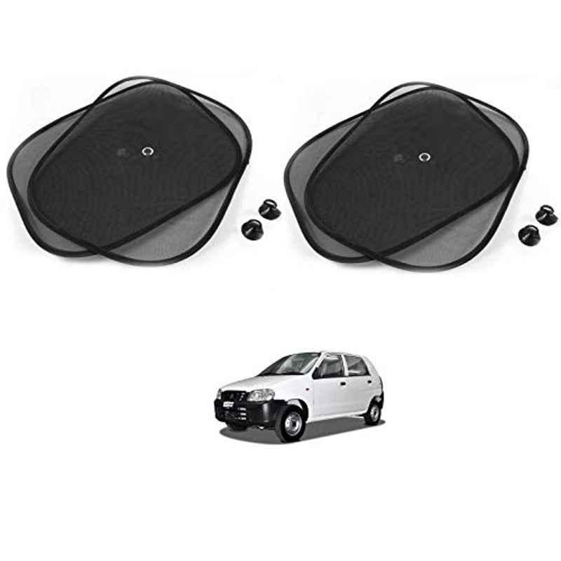 Kozdiko 4 Pcs Black Chipokoo Car Window Sunshade Curtain Set for Maruti Suzuki Alto, koz_216