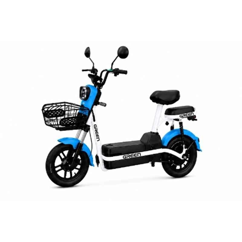 Green Spark 25kmph 250W 48V Blue Low Speed Electric Scooter with Portable Charger, Running Range: 40km in 1 Charge