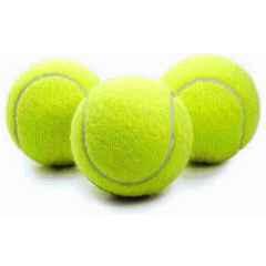 Matrica Leather Standard Yellow Professional Grade Impact Cricket Tennis Ball for Club Play (Pack of 3)