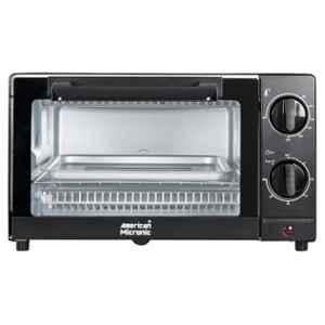 American Micronic 10 Litre 1000W Black Oven Toaster Griller with Thermostat & Timer, AMI-OTG-10LDX