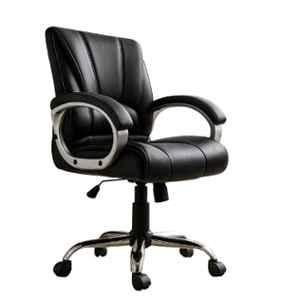 Zidle Alpha Faux Leather Black Medium Back Ergonomic Chair