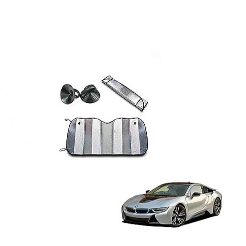 Kozdiko Aluminium Foil UV Protection Silver Windshield Sun Shade for BMW I8