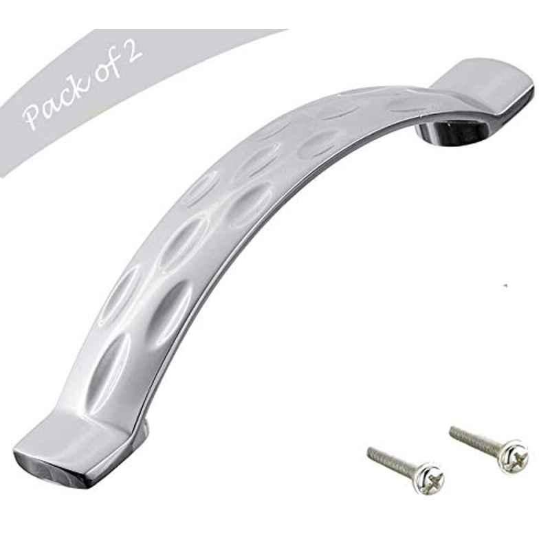 Aquieen 96mm Malleable Chrome Wardrobe Cabinet Pull Handle, KL-712-96-CP (Pack of 2)
