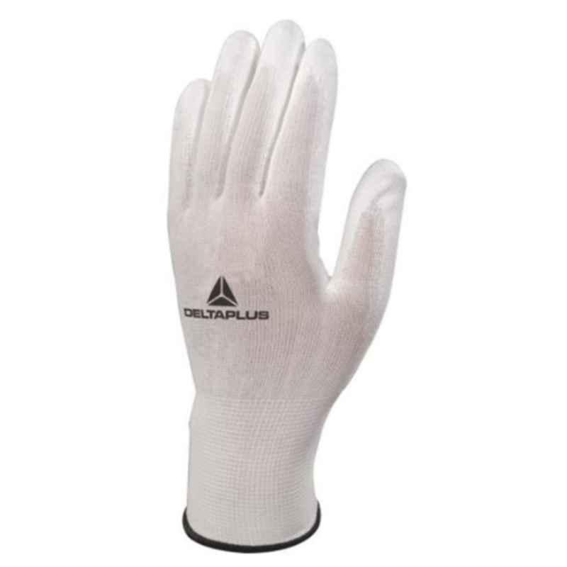 Deltaplus VE702 Polyamide PU Coated Blue Safety Gloves, Size: 6