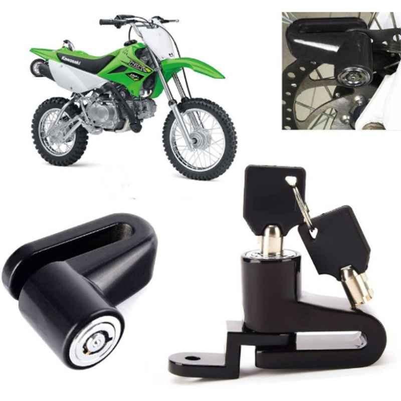 Auto Pearl Steel Black Heavy Duty Anti-Theft Disc Brake Lock for KLX 110, Lock_395