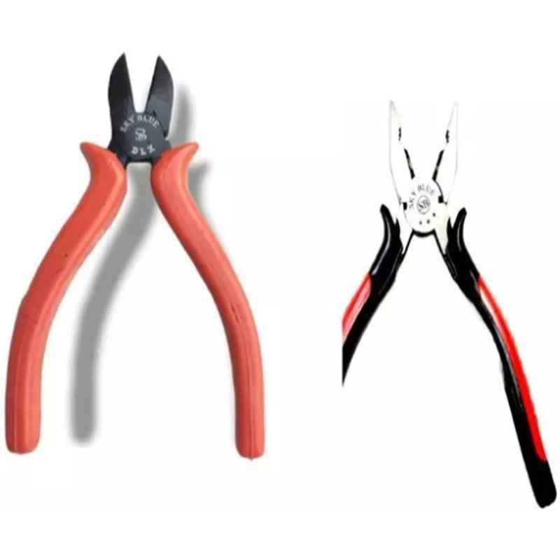 Sky Blue 2 Pcs 7.8 inch Lineman Plier Combo, SBE_PLIER_COMBO_MOD_00766