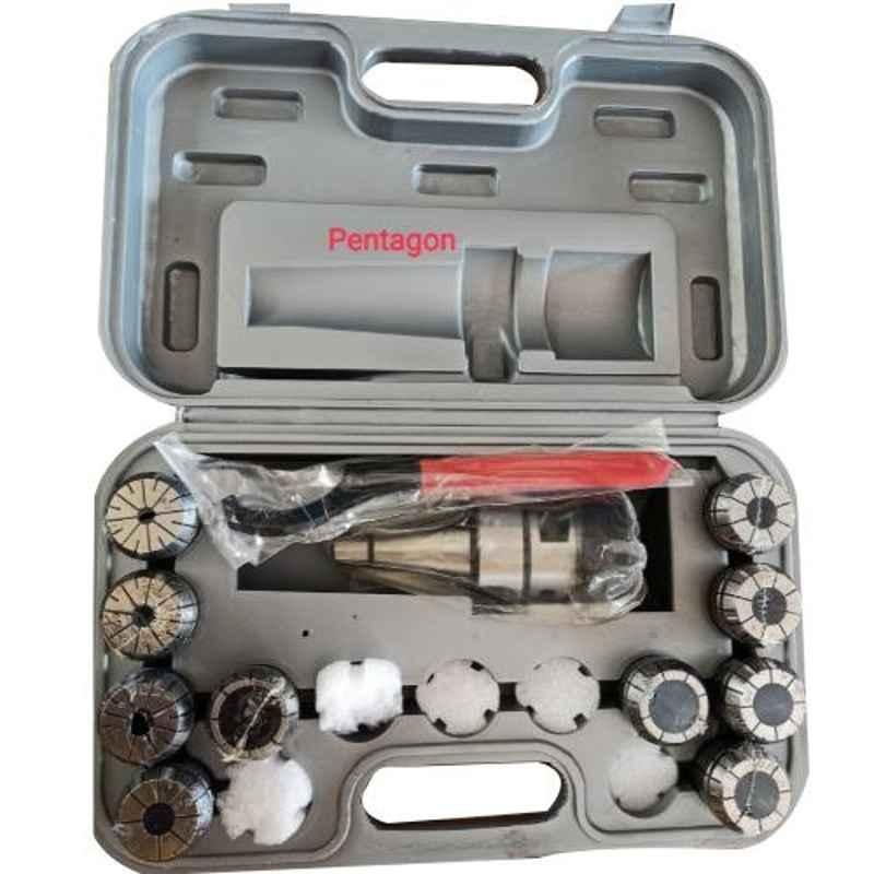 Pentagon 10 Pcs Collet Set with Adapter & Spanner, MCHACCCOLL1212