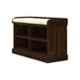 Angel Furniture 105x35x60cm Walnut Finish Solid Sheesham Wood Shoe Rack Open Storage Seat, AF-157W