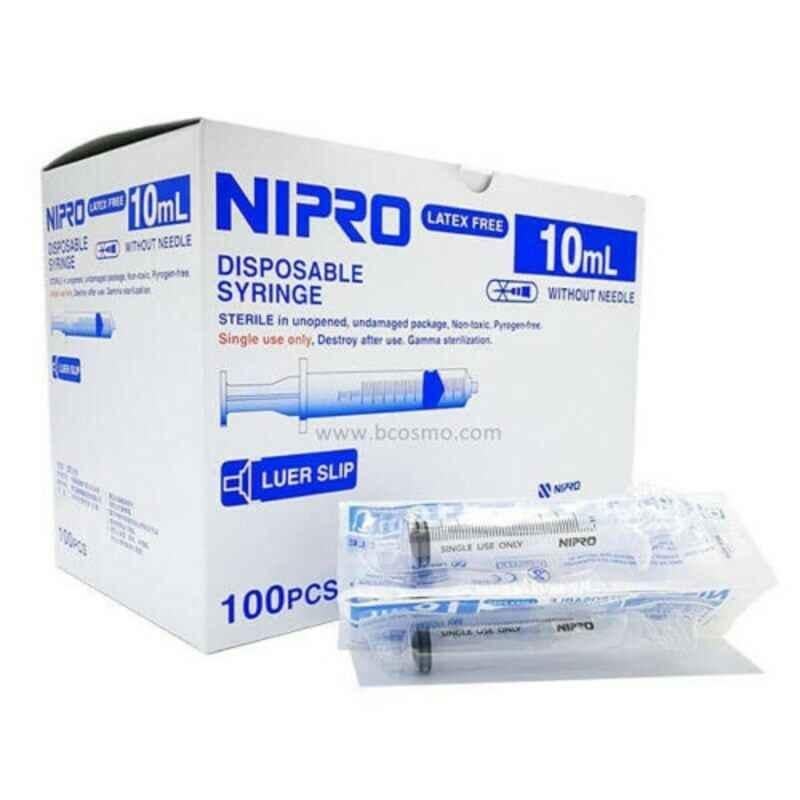 Nipro 100 Pcs 10ml Syringe with Needle Box