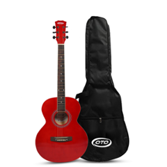 Techno 41 inch Mahogany Red Right Hand Orientation Semi-Acoustic Guitar, RJ-GT-41RD
