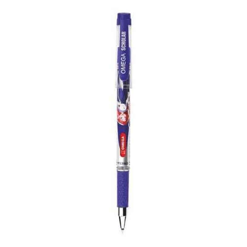 Omega Scholar 100 Pcs Blue Ball Pen Set (Pack of 10)