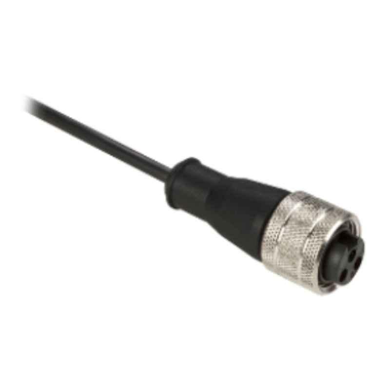 Schneider 2m 1/2 inch 20UNF 3 Pins Female Cable Straight Pre Wired Connector , XZCP1865L2