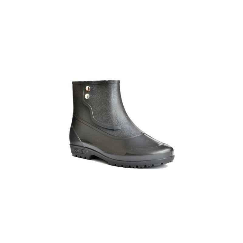 Hillson 7 Star Plain Toe Black Work Safety Shoes, Size: 8