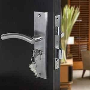 Voltizi 8 inch Stainless Steel 304 Cylindrical Plate Mortise Door Lock Handle Set with 3 Keys, MG1102-BSK