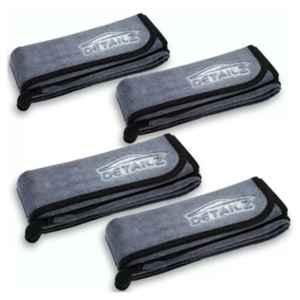Detailz 40x60cm 600GSM Microfiber Grey Cleaning Cloth for Bike, Laptop & Car (Pack of 4)