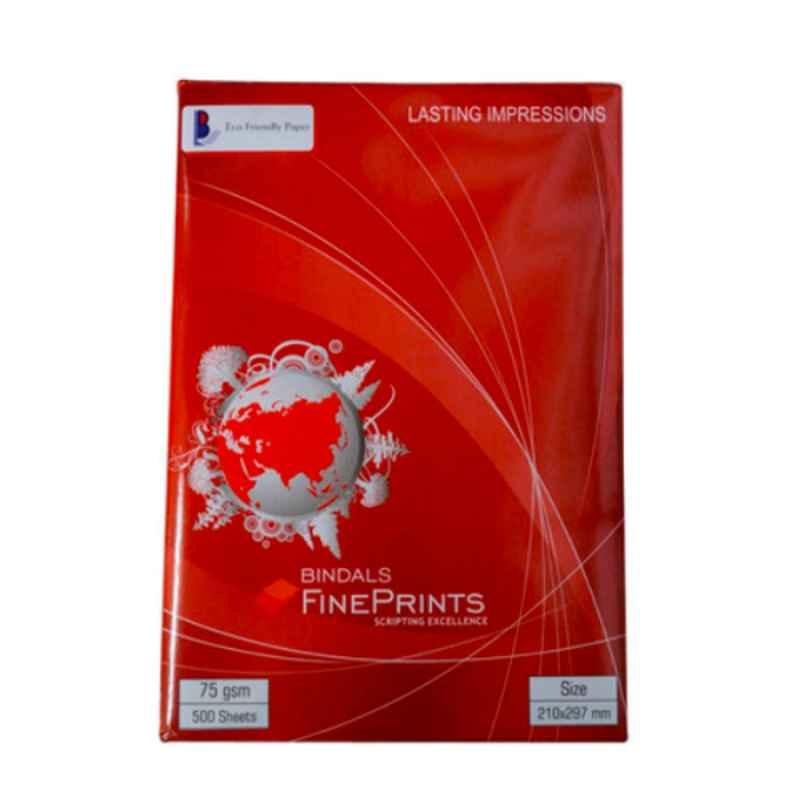 Bindal Fine Prints A4 75 GSM 500 Sheets White Copier Paper (Pack of 120)