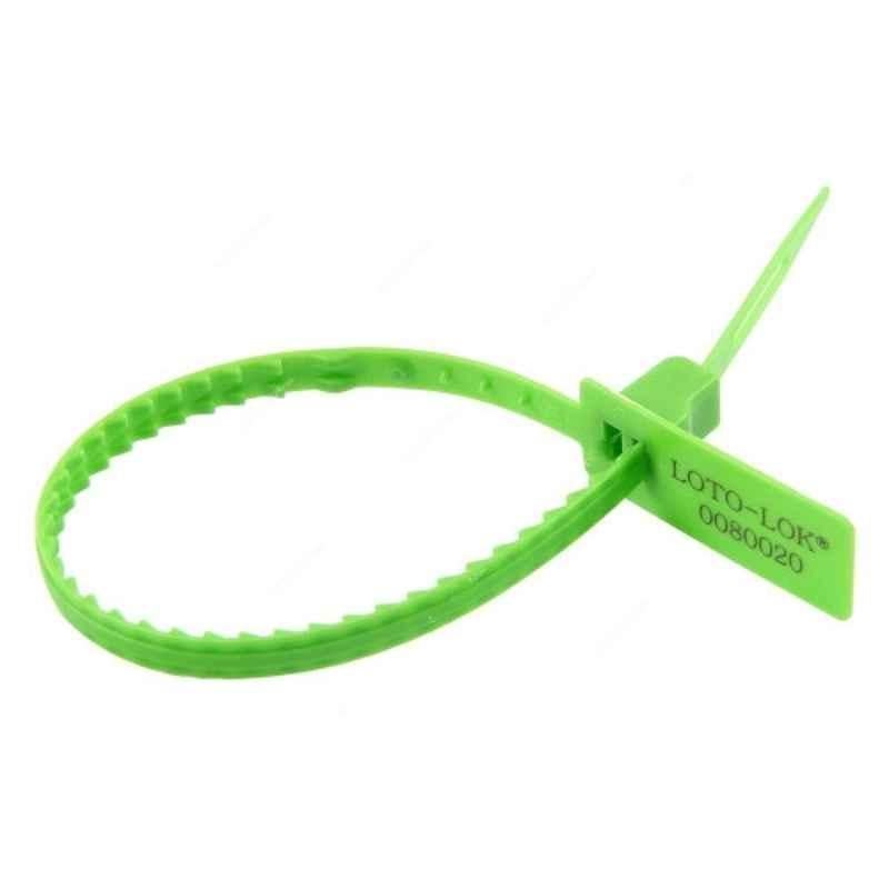 Loto-Lok 348mm Polypropylene Green Security Seal, PS-R2-GN340 (Pack of 50)