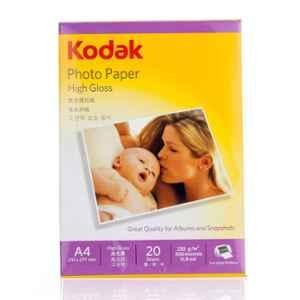 Kodak 20 Sheets 230GSM A4 White High Glossy Photo Paper, 823004G-1