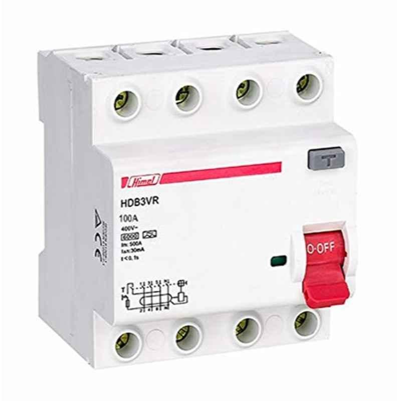 Himel 100A 4P 100mA Earth Leakage Circuit Breaker, HDB3VR4100YC