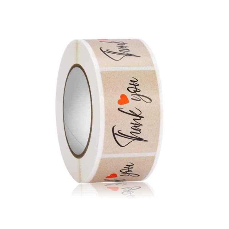 Rubik 2500 Stickers Thank You Smiley Emoji Labels Sticker Roll (Pack of 5)