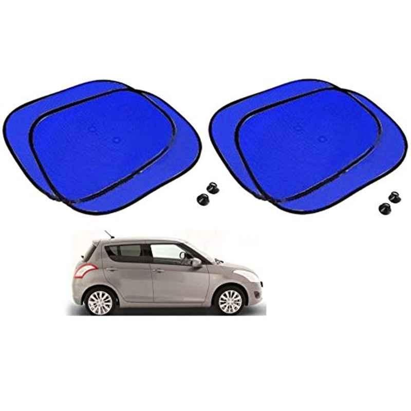Kozdiko 4 Pcs Blue Chipkoo Car Window Sunshade Curtain Set for Maruti Suzuki Swift Type-22011_2017, koz_82993