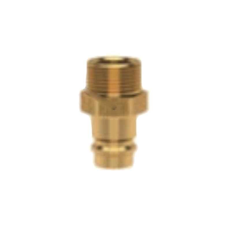 Ludecke ESG34NA G3/4 Single / Double Shut Off Industrial Quick Plug with Male Thread Connect Coupling