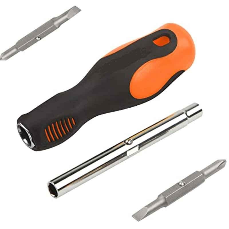 Orange & Black 6-in-1 Small Screwdriver