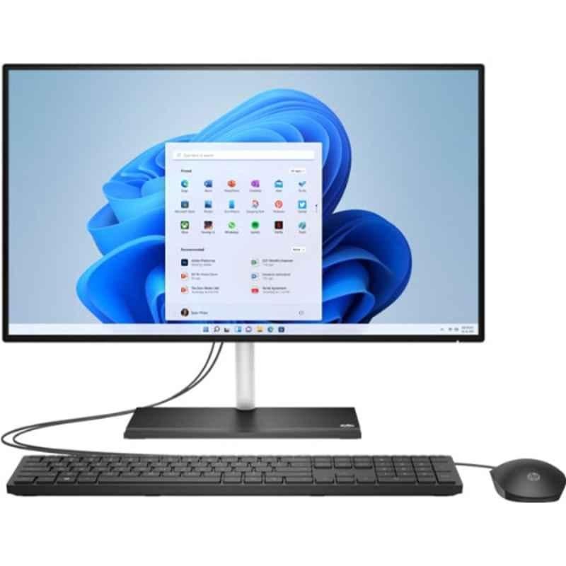 HP Black Desktop with Intel Core i5 1235U/8GB DDR4/512GB SSD/Window 11 Home & 23.8 inch FHD Display