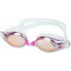 Matrica Royal Blue Silicone Pink Swimming Pool Goggle for Adults