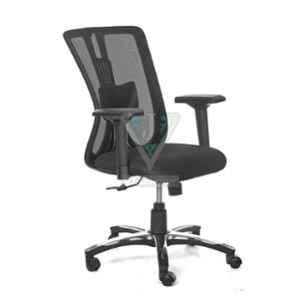 VJ Interior 18-21x20 inch Black Mid Back Mesh Arms 4D Office Chair, VJ-1906